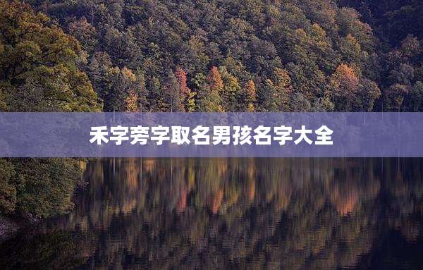 禾字旁字取名男孩名字大全