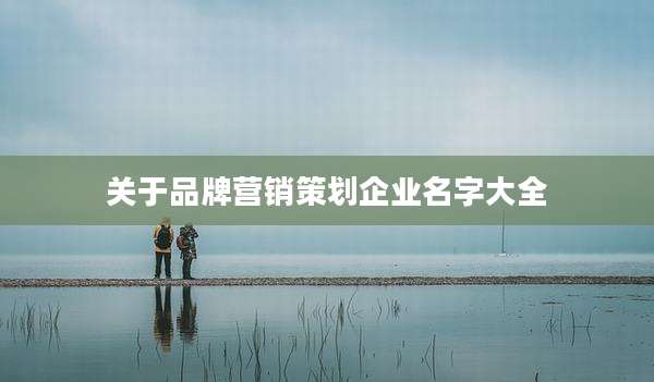 关于品牌营销策划企业名字大全