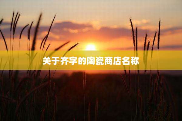 关于齐字的陶瓷商店名称
