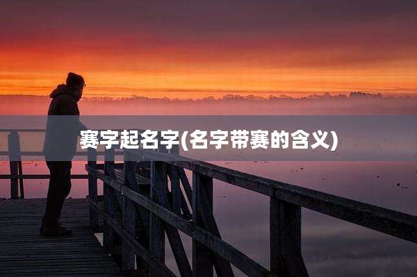 赛字起名字(名字带赛的含义)