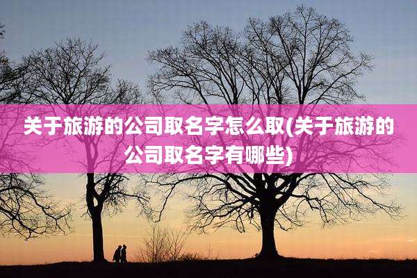 关于旅游的公司取名字怎么取(关于旅游的公司取名字有哪些)