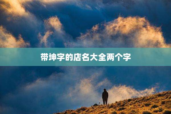带坤字的店名大全两个字