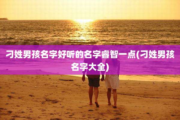 刁姓男孩名字好听的名字睿智一点(刁姓男孩名字大全)