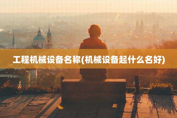 工程机械设备名称(机械设备起什么名好)