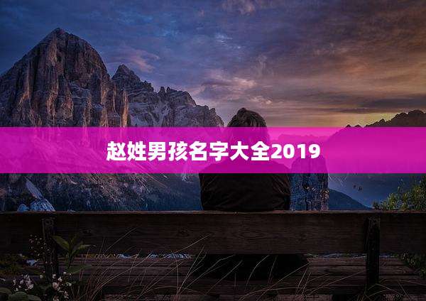 赵姓男孩名字大全2019