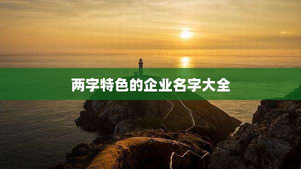 两字特色的企业名字大全