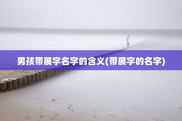 男孩带展字名字的含义(带展字的名字)