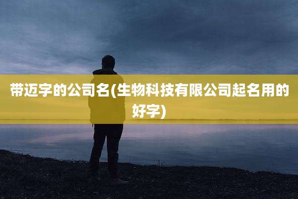 带迈字的公司名(生物科技有限公司起名用的好字)