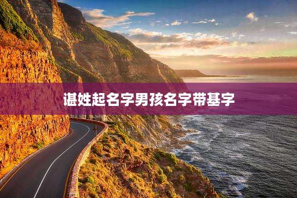 谌姓起名字男孩名字带基字