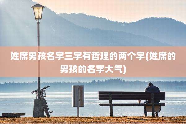 姓席男孩名字三字有哲理的两个字(姓席的男孩的名字大气)