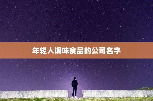 年轻人调味食品的公司名字