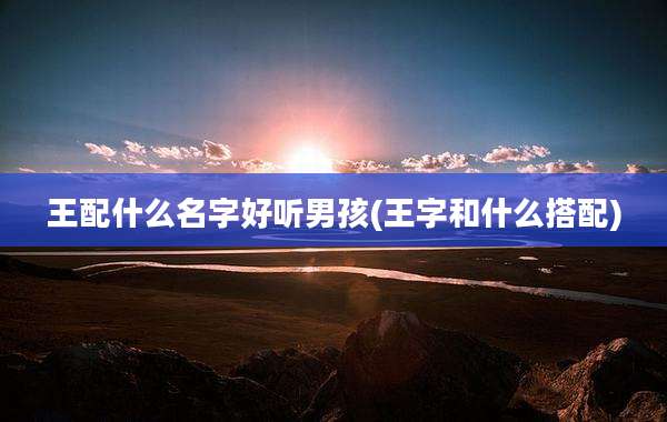 王配什么名字好听男孩(王字和什么搭配)