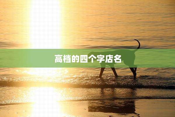 高档的四个字店名