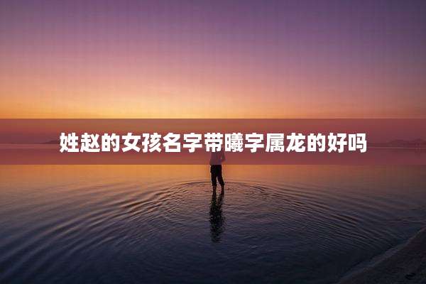 姓赵的女孩名字带曦字属龙的好吗