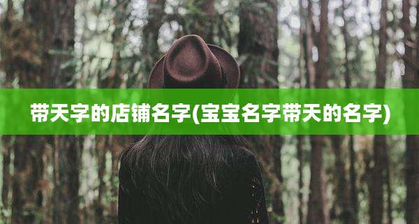 带天字的店铺名字(宝宝名字带天的名字)