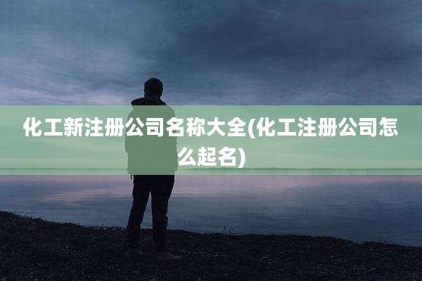 化工新注册公司名称大全(化工注册公司怎么起名)