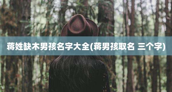 蒋姓缺木男孩名字大全(蒋男孩取名 三个字)