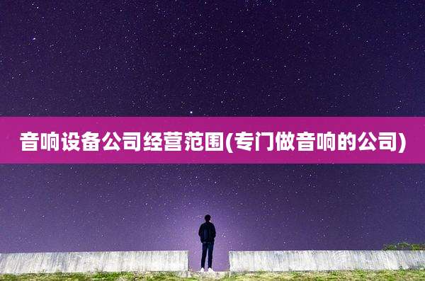 音响设备公司经营范围(专门做音响的公司)