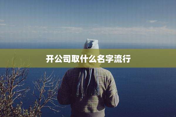 开公司取什么名字流行