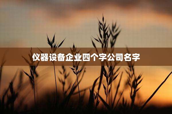 仪器设备企业四个字公司名字