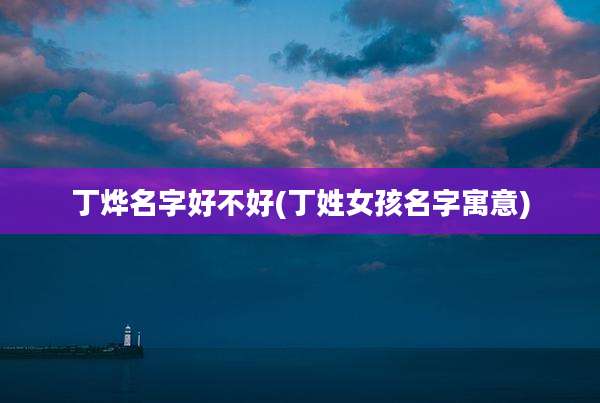 丁烨名字好不好(丁姓女孩名字寓意)
