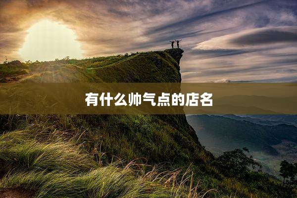 有什么帅气点的店名