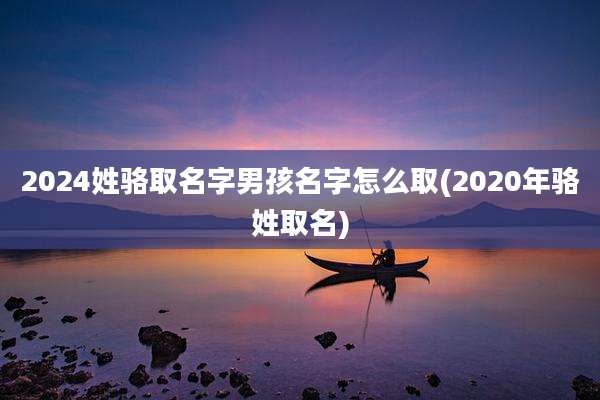 2024姓骆取名字男孩名字怎么取(2020年骆姓取名)