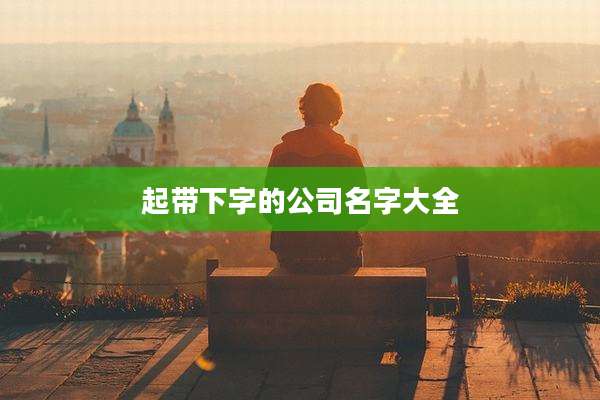 起带下字的公司名字大全