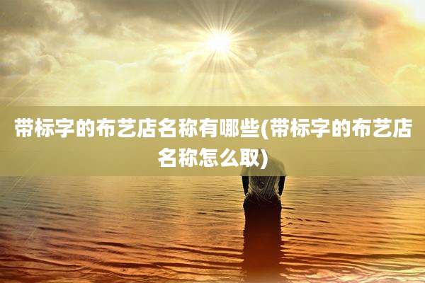带标字的布艺店名称有哪些(带标字的布艺店名称怎么取)