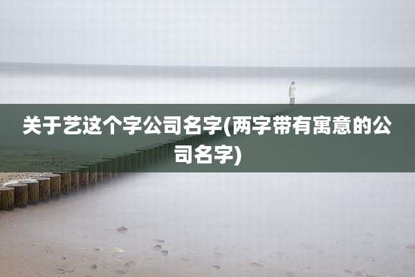 关于艺这个字公司名字(两字带有寓意的公司名字)