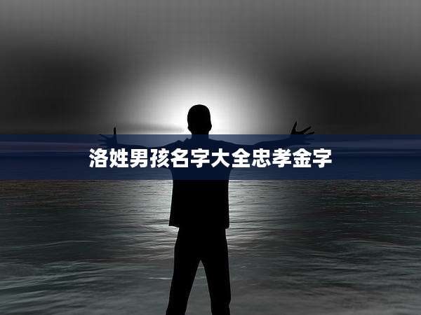 洛姓男孩名字大全忠孝金字