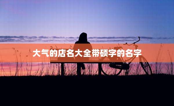 大气的店名大全带硕字的名字