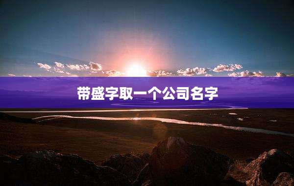 带盛字取一个公司名字