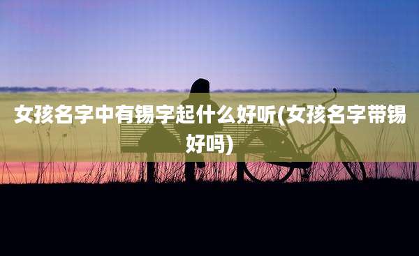 女孩名字中有锡字起什么好听(女孩名字带锡好吗)