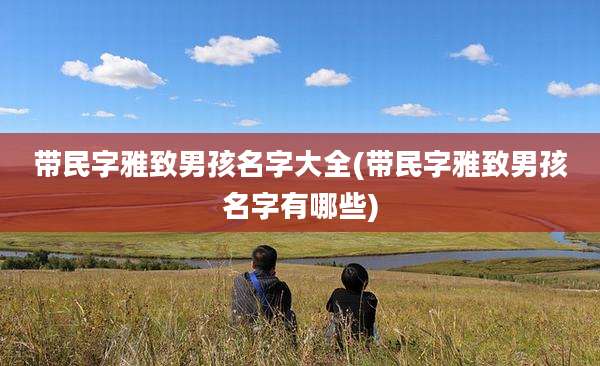 带民字雅致男孩名字大全(带民字雅致男孩名字有哪些)