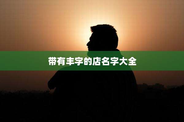 带有丰字的店名字大全