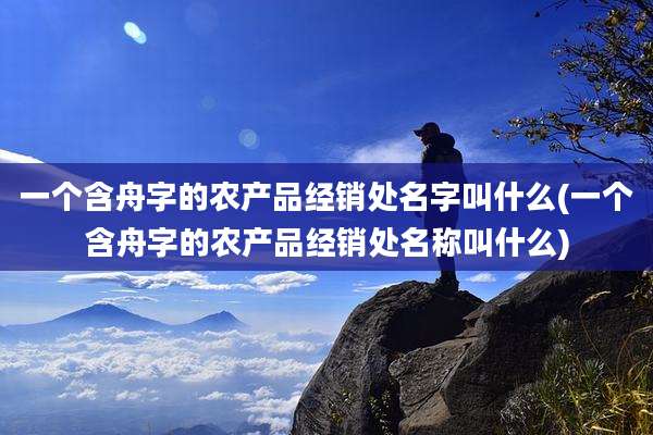 一个含舟字的农产品经销处名字叫什么(一个含舟字的农产品经销处名称叫什么)