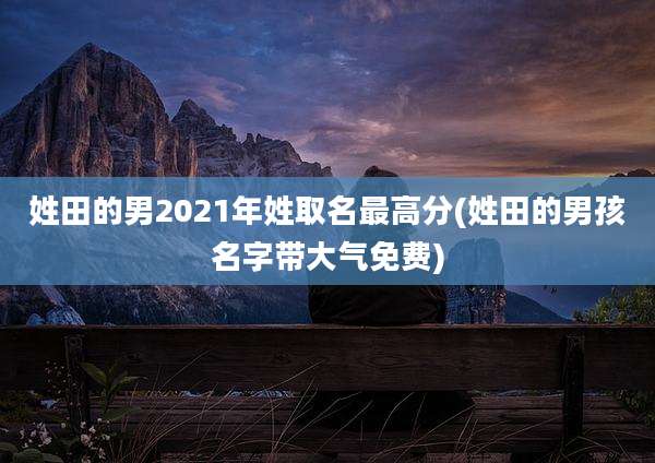 姓田的男2021年姓取名最高分(姓田的男孩名字带大气免费)