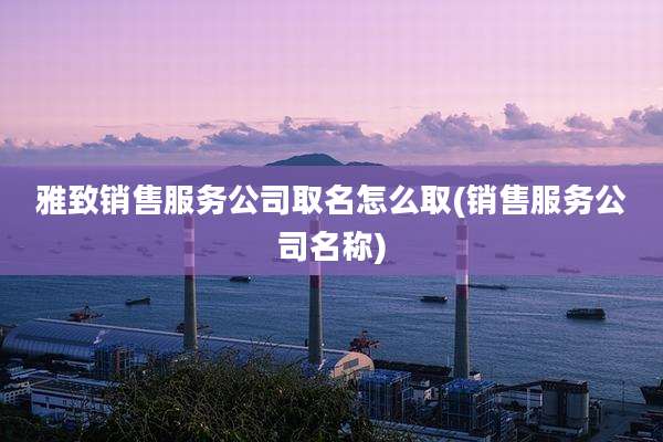 雅致销售服务公司取名怎么取(销售服务公司名称)