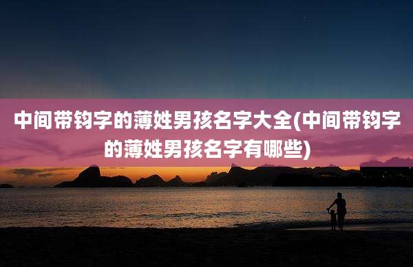 中间带钧字的薄姓男孩名字大全(中间带钧字的薄姓男孩名字有哪些)