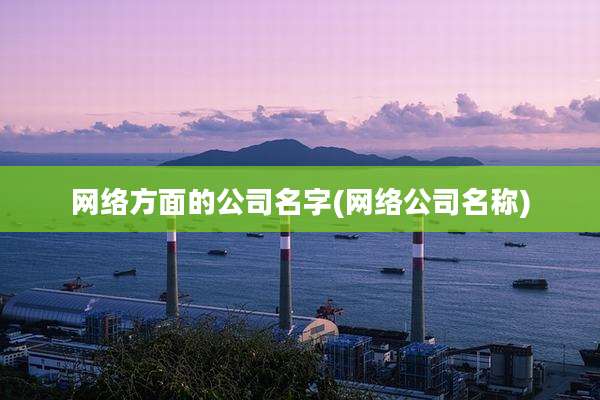 网络方面的公司名字(网络公司名称)