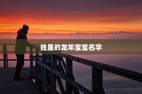 姓墨的龙年宝宝名字