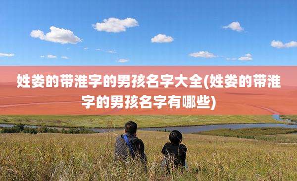 姓娄的带淮字的男孩名字大全(姓娄的带淮字的男孩名字有哪些)