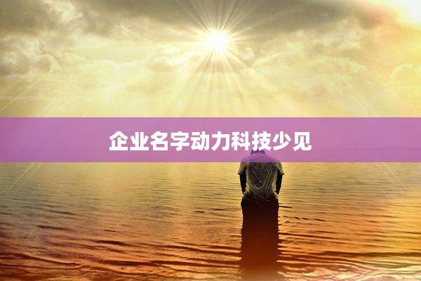 企业名字动力科技少见