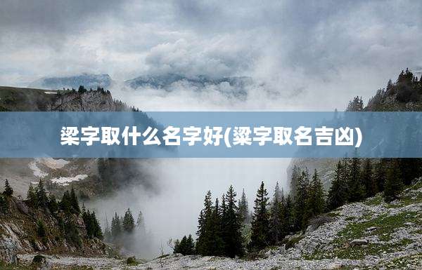 梁字取什么名字好(粱字取名吉凶)