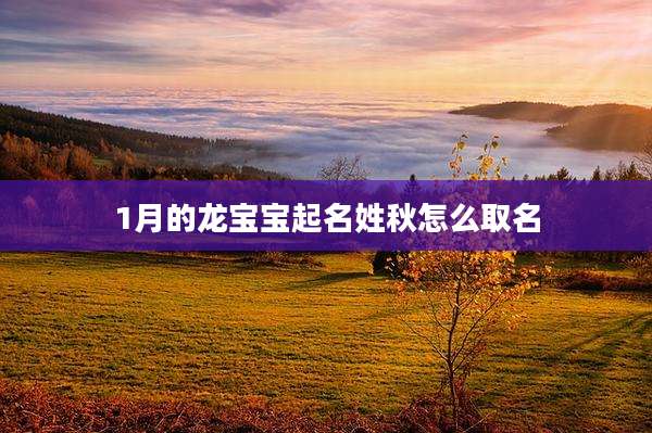 1月的龙宝宝起名姓秋怎么取名