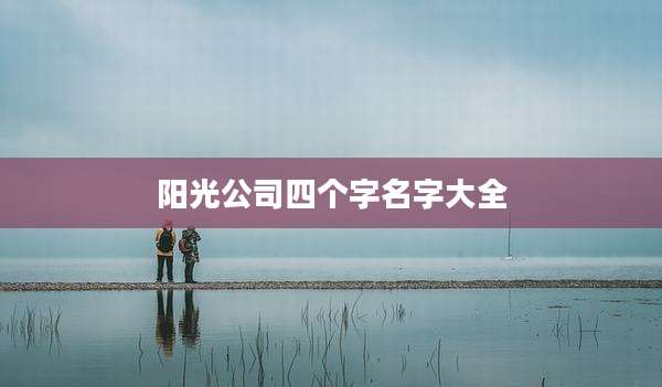 阳光公司四个字名字大全