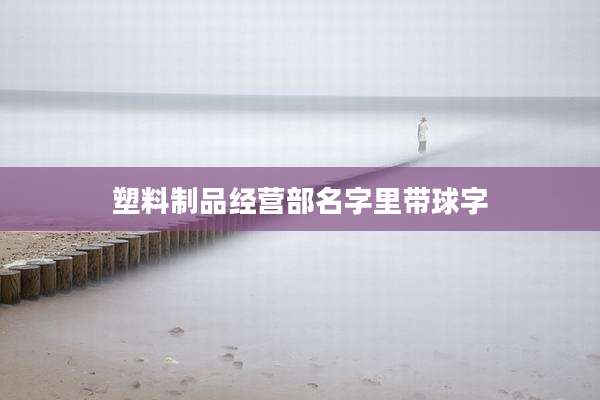 塑料制品经营部名字里带球字