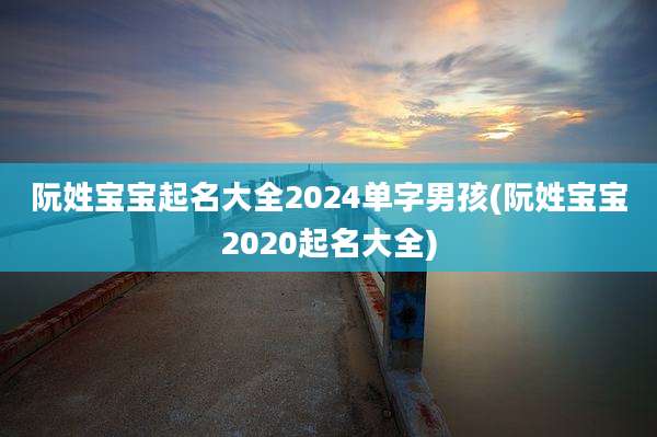 阮姓宝宝起名大全2024单字男孩(阮姓宝宝2020起名大全)