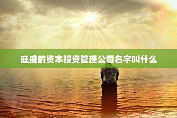 旺盛的资本投资管理公司名字叫什么